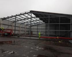 83 ft x 80 ft x 21 ft used steel building