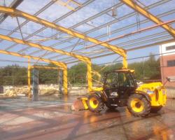 100 ft x 100 ft x 21 ft used steel building