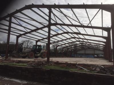 180 ft x 54 ft x 15 ft - (54.9m x 16.5m x 4.6m) Used Steel Building